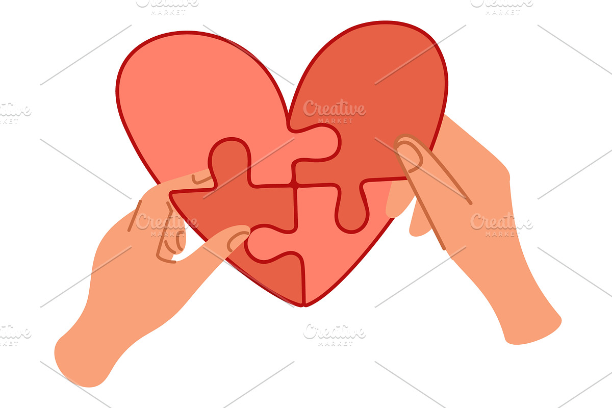 Two hands put together heart shaped, an Object Illustration by Vectorbuum