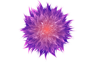 Vibrant purple abstract flower on, an Object Illustration by piter.goskov