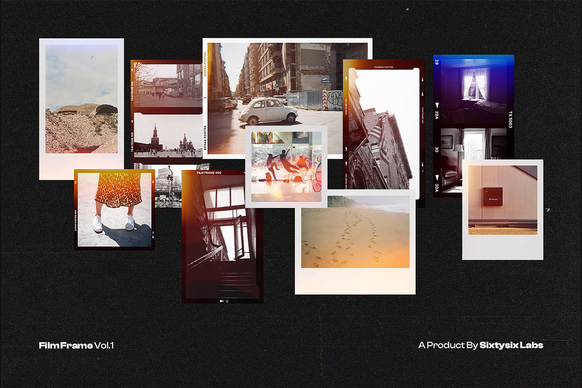 New Film Frame & Polaroid Bundle, a Mockup by Sixtysix Labs (Photo 6 of 18)