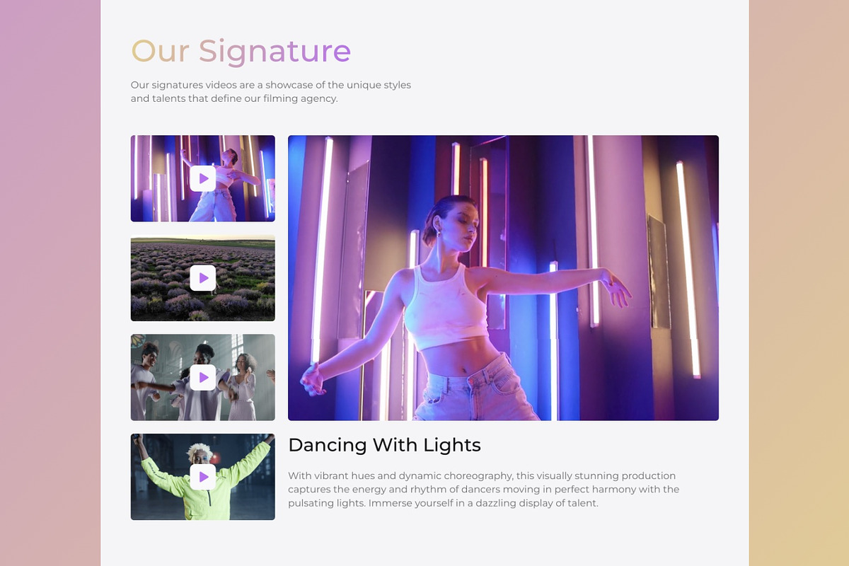 Glimmer - Framer Template for Video, a Templates & Theme by Madalinacristea (Photo 2 of 3)
