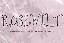 Rosewilt Swirly Fairytale Font