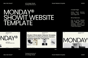 Monday Showit Website Template, a Websites & App Template by Mea Vota Studio™