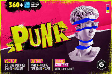 PUNK - Affinity Designer Assets, an Object Graphic by Green Room Media
