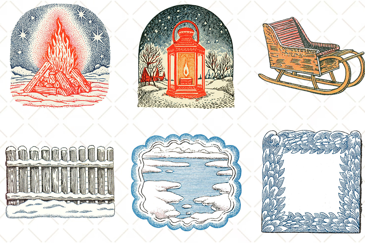 Watercolor Winter Clipart Collection, an Illustration by Black Bird Studio (Photo 2 of 6)
