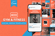 Gym and Fitness Canva Templates, a Social Media Template by Canvagator (Thumbnail 1 of 3)