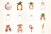 Coquette Christmas Clipart, an Illustration by CrexoraLab (Thumbnail 4 of 5)