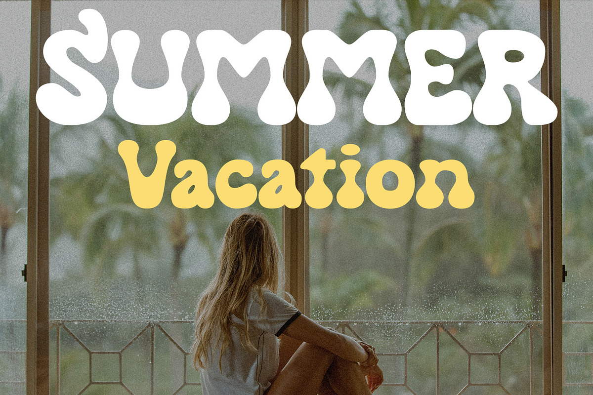 Utopis - Retro Groovy Font, a Script Font by AQR Studio (Photo 6 of 9)