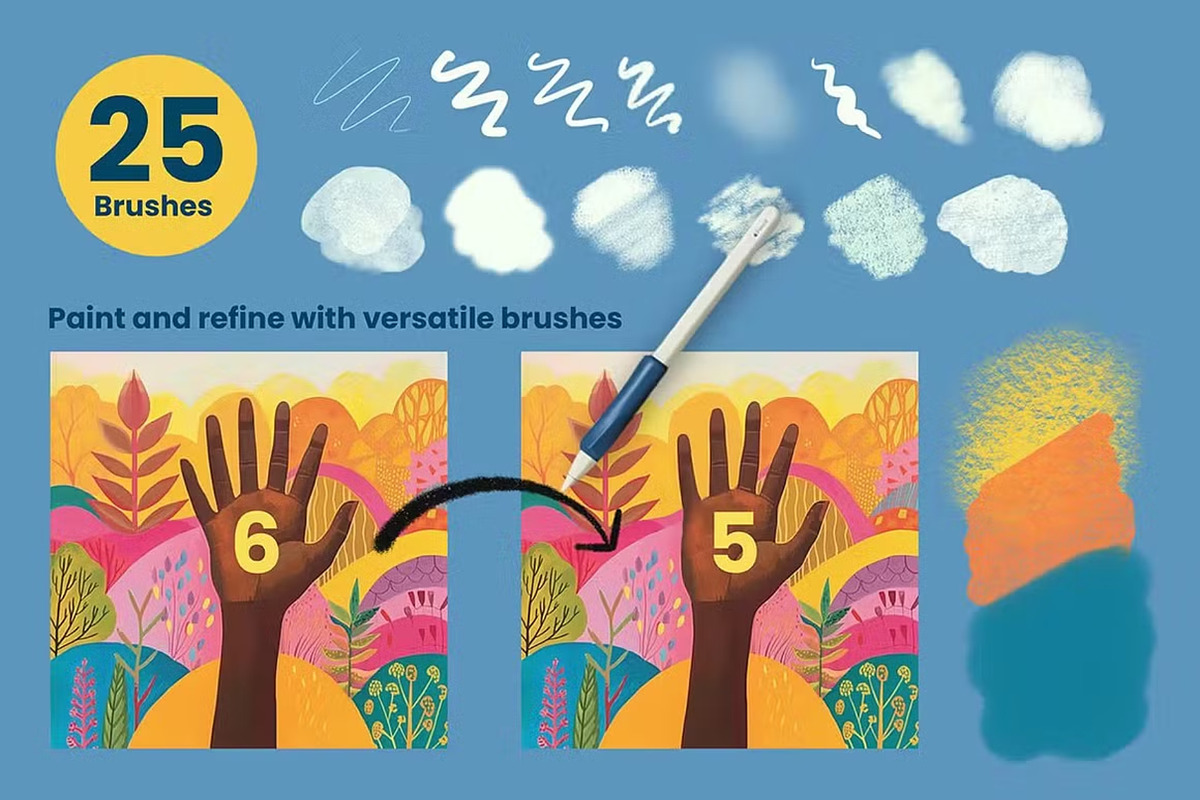 Enhance Procreate Brushes Bundle, a Brush Add-On by GearShift (Photo 2 of 3)