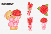 set of Bear in Valentine's day elem, an Animal Illustration by Nattapohncha (Thumbnail 3 of 4)