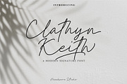 Clathyn Keith Signature, a Script Font by Hanaksara Studio (Thumbnail 1 of 16)
