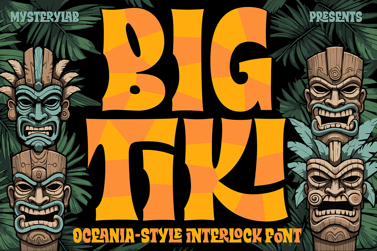 Big Tiki Font, a Sans Serif Font by Mysterylab Designs (Photo 1 of 9)