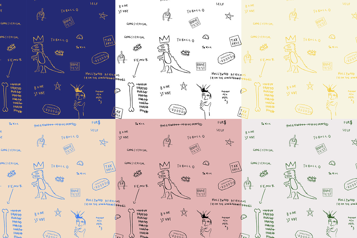 Jean Michel Basquiat Vector Set, a Pattern Graphic by La Caleya patterns (Photo 3 of 4)