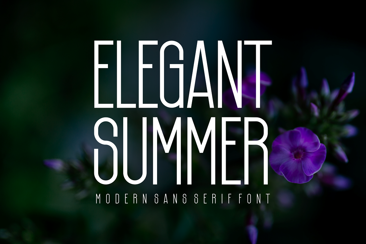 Elegant Summer - Font, a Sans Serif Font by artchiles_design (Photo 1 of 5)