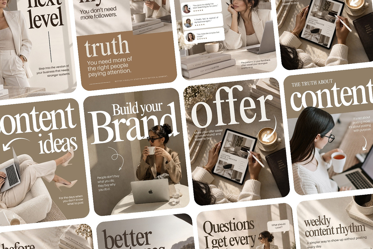 Business Coach Instagram Templates, a Social Media Template by Moeen (Photo 1 of 6)