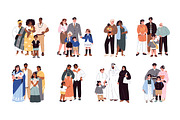 Families of different nationalities, a Person Illustration by PaperTrident (Thumbnail 1 of 9)