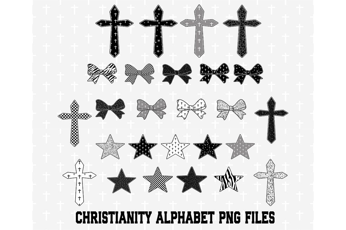 Christian Faith Alphabet PNG Bundle, an Object Graphic by RETROVIBZDESIGNS (Photo 2 of 10)