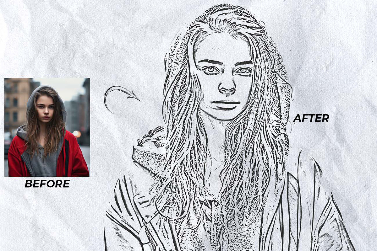 Hyper Realistic Lifelike Pencil, an Action Add-On by Studio Retouch (Photo 7 of 10)