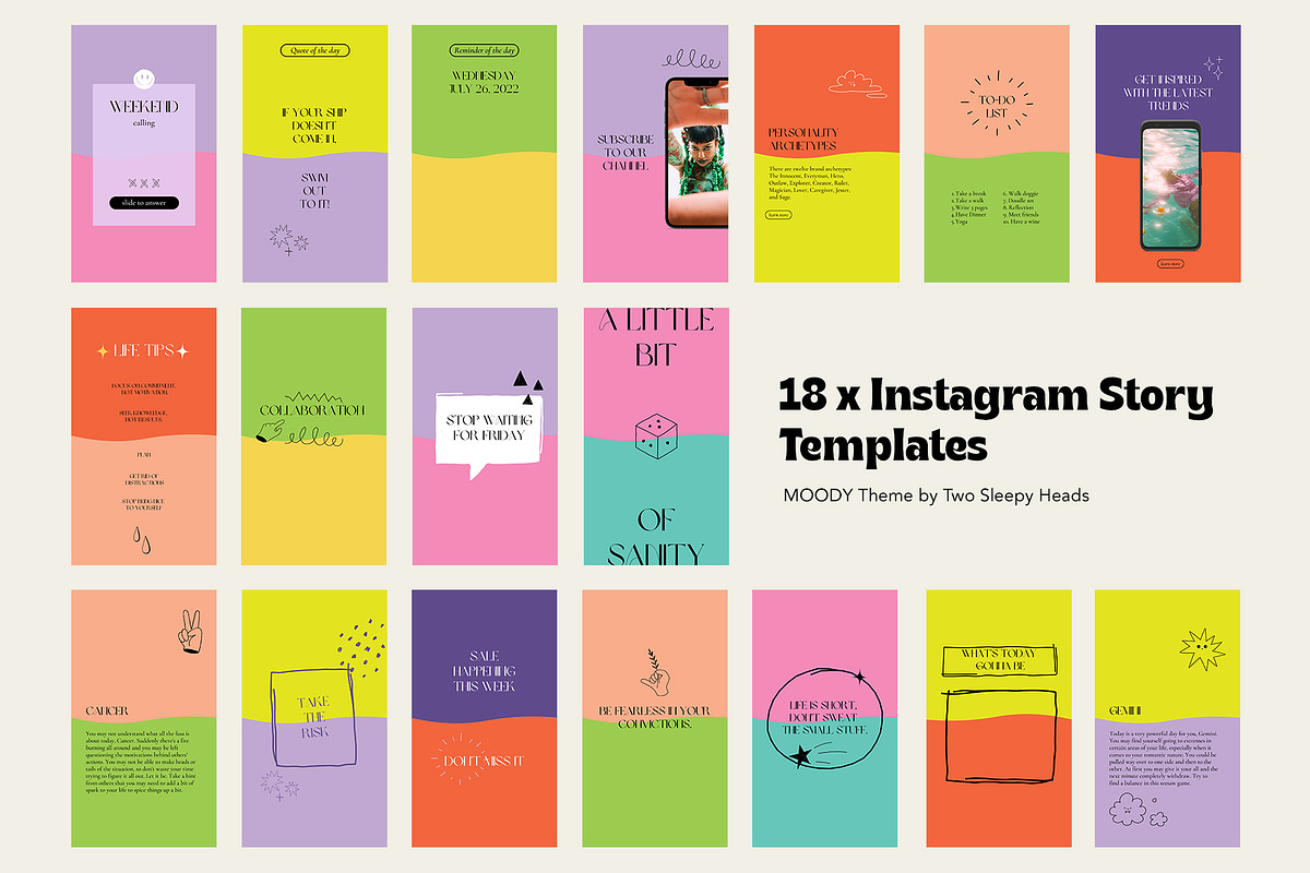 MOODY Template | Canva Insta Story, a Social Media Template by Two Sleepy Heads Studio (Photo 2 of 4)