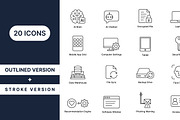 Technology and AI Line Icons Set, an Outline Icon by SJ DESIGN (Thumbnail 2 of 2)