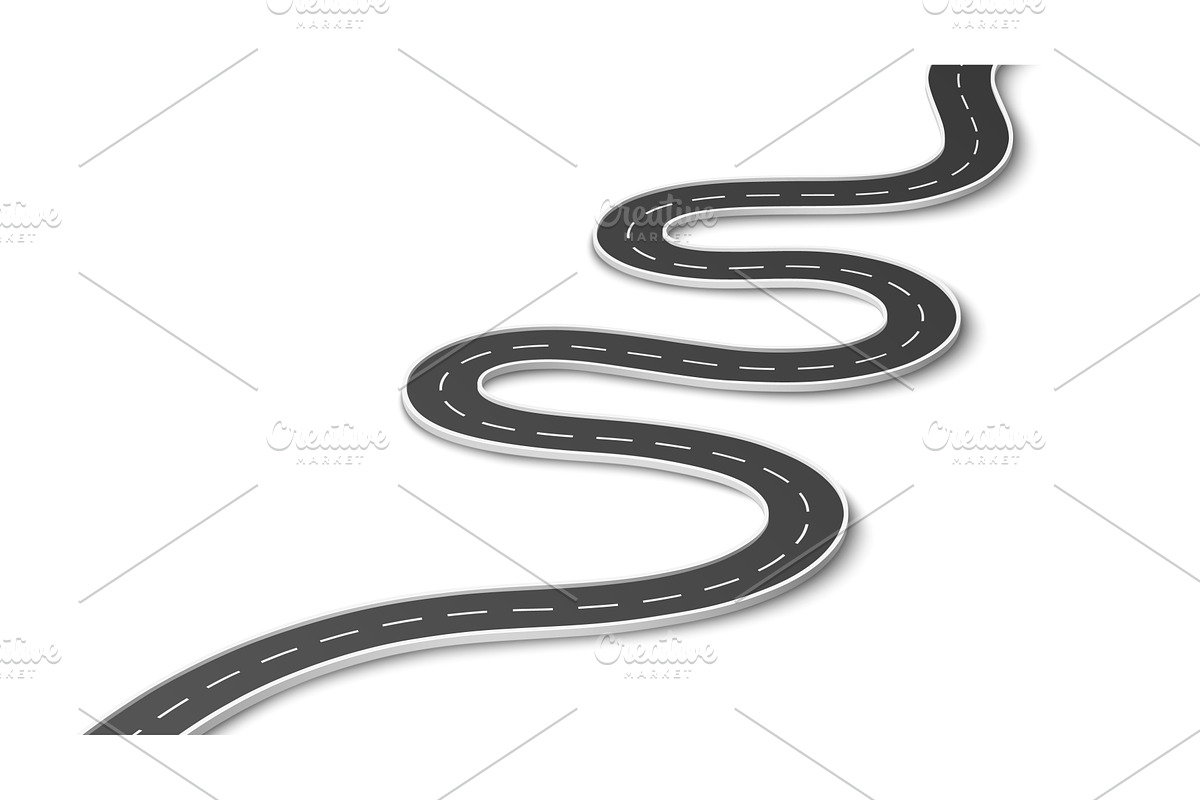 3D asphalt road track, highway, a Transportation Illustration by Buch&Bee
