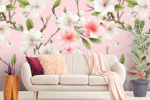 Cherry Blossoms Seamless Patterns