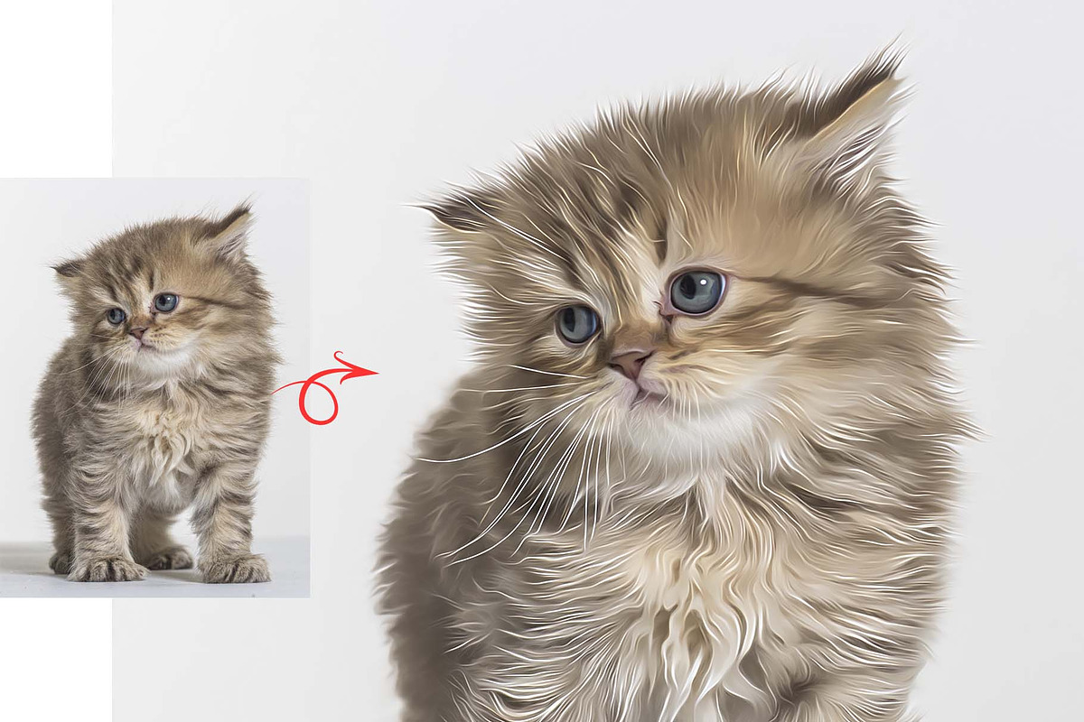 Cat and Pet Oil Painting, an Action Add-On by MRI STUDIO (Photo 15 of 17)