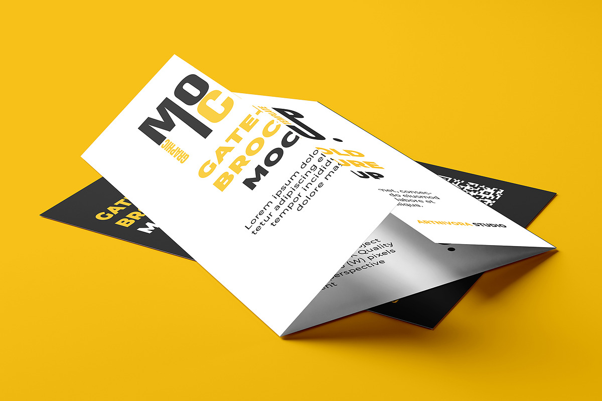Gate-Fold Brochure Mockup Sets, an Advertising Mockup by Artnivora.Std (Photo 3 of 4)