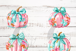 Preppy Coquette Pumpkin Clipart