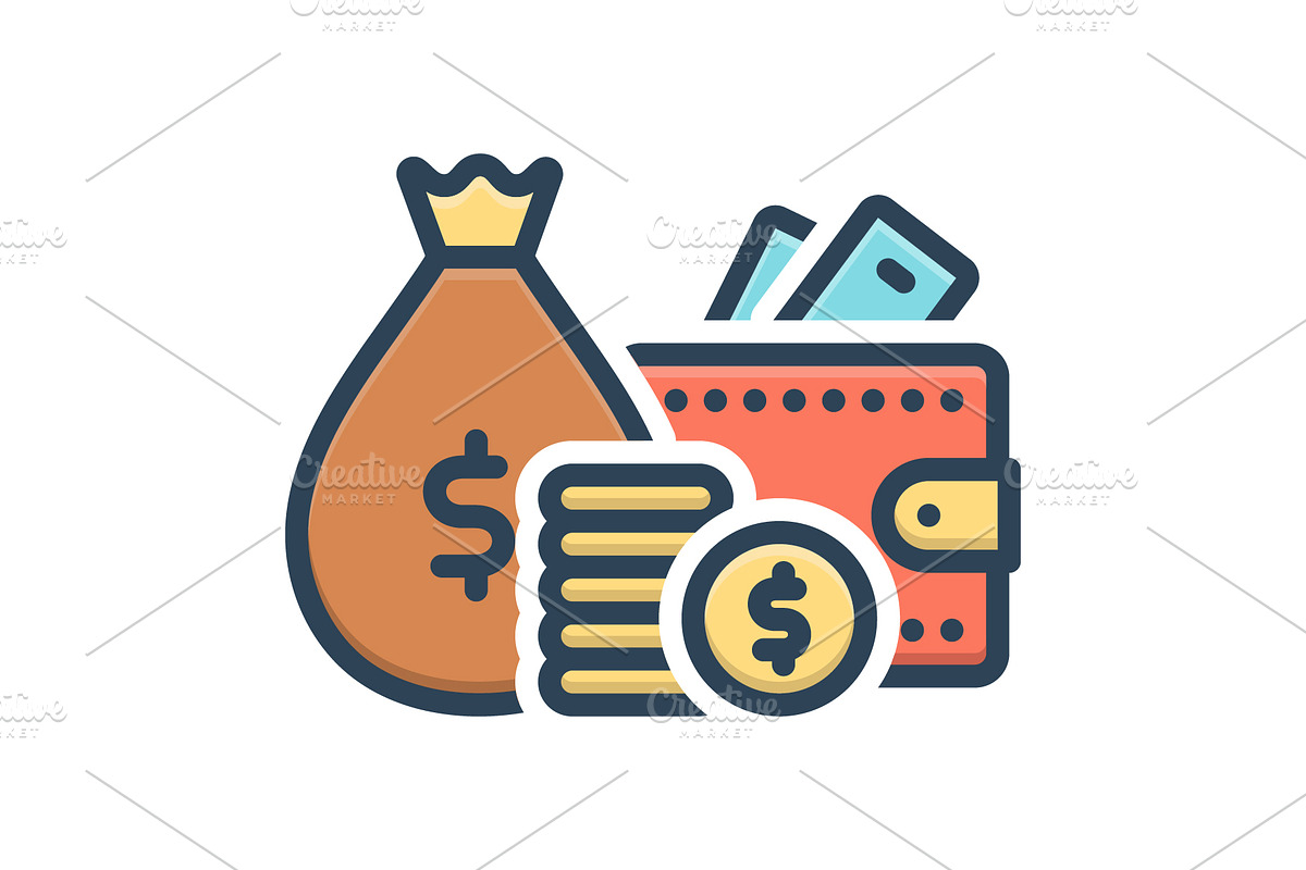 Dividend wallet color icon, a Duotone Icon by Creative priyanka