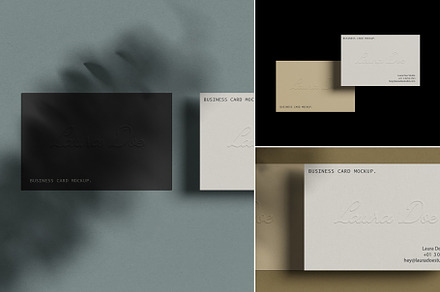 Embossed Business Cards Mockup, a Business Card Template by Tahtagraphic