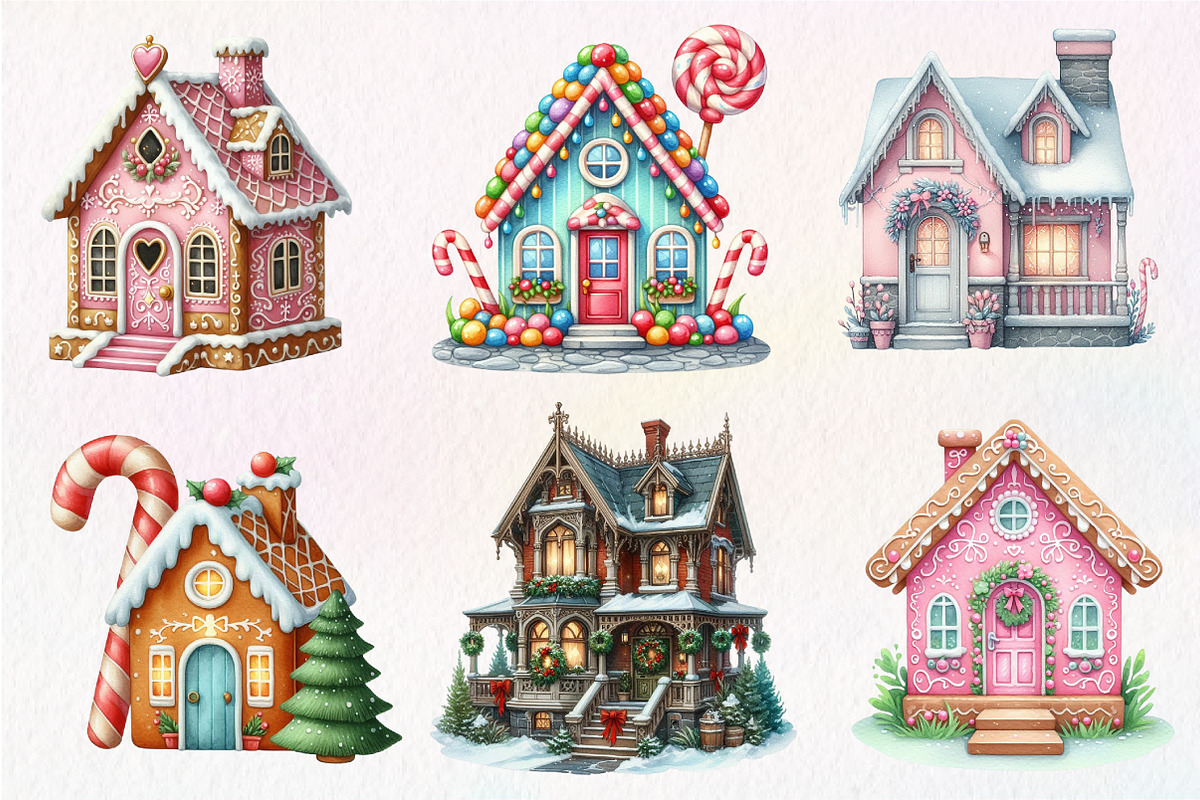 Christmas House Clipart, an Illustration by Dream Creation (Photo 6 of 7)