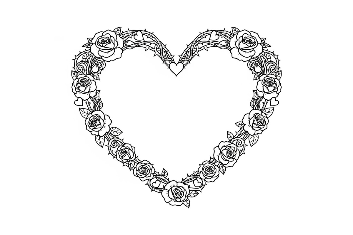Floral Heart Frame SVG Bundle, an Illustration by Designs_River (Photo 10 of 31)