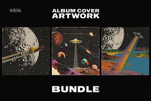 Album Cover Art BUNDLE Retro Space