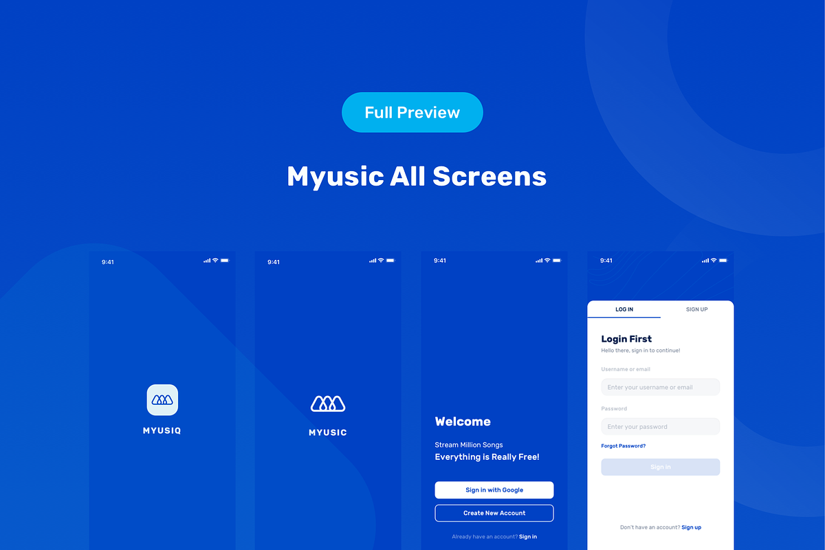Myusic - Music & Podcast UI Kit, an App Template by Designspace (Photo 8 of 9)