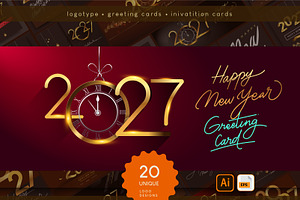 Happy New Year Logotype Bundle