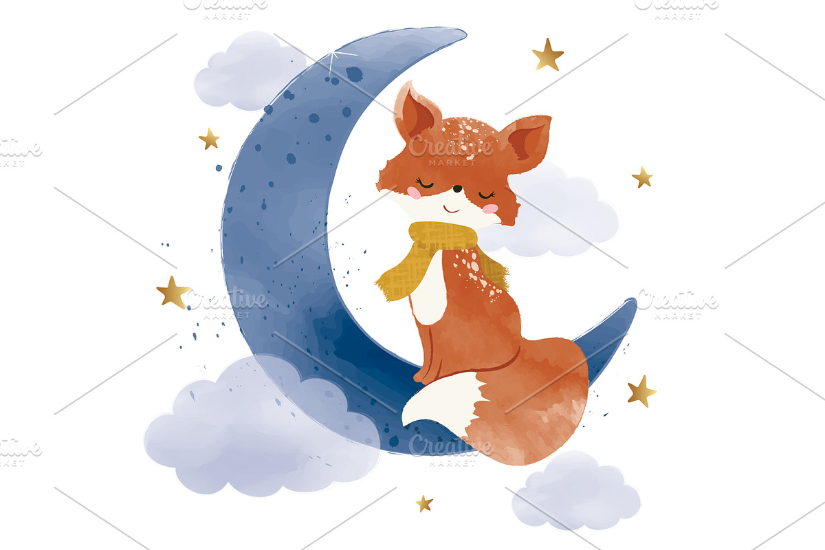Cute fox vector. Fox pattern print, an Animal Illustration by StudioLondon (Photo 5 of 5)