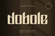 Dobole – Art Deco Display Font, a Sans Serif Font by Artiveko (Thumbnail 1 of 6)