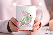 Floral Easter Bunny PNG Happy Easter, an Illustration by Craft Nest (Thumbnail 4 of 6)