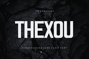 Thexou - Font, a Sans Serif Font by artchiles_design