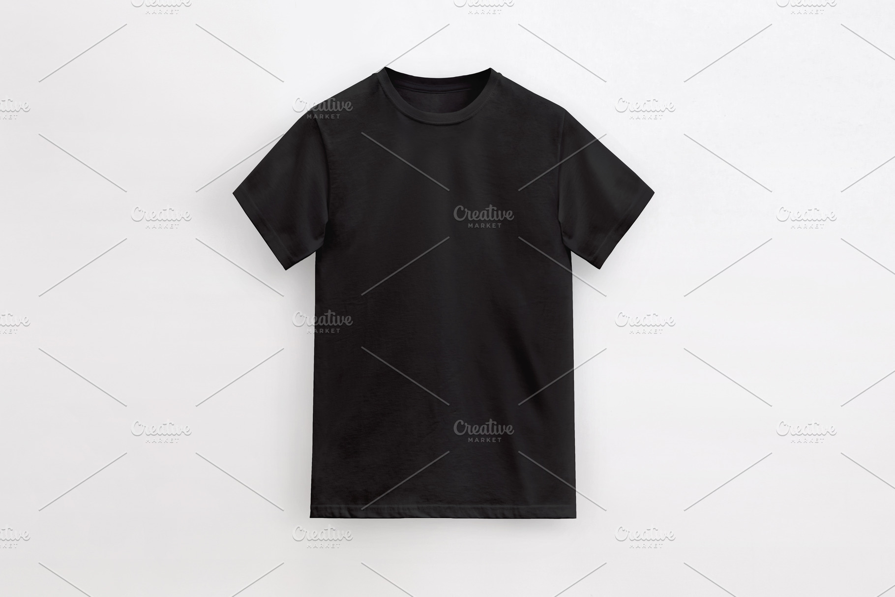 round neck basic black t-shirt, a Photo by UN-BRANDED