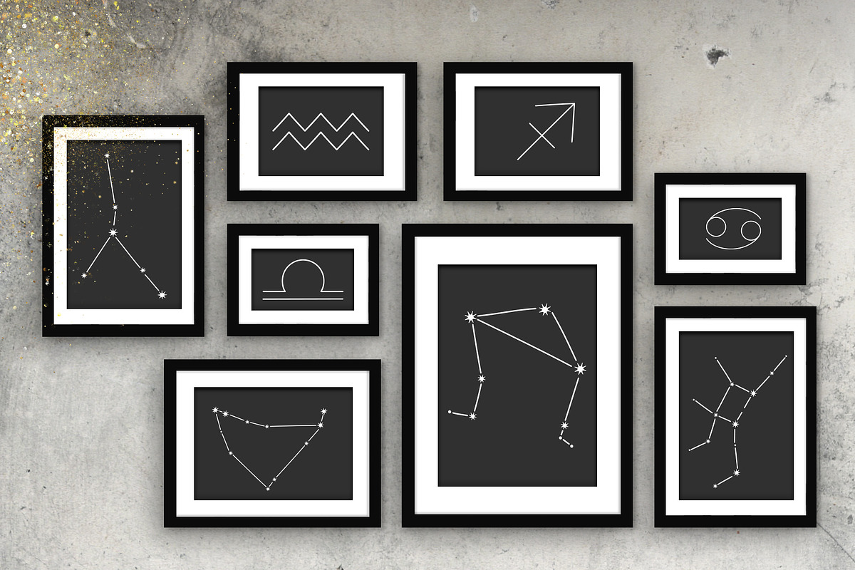 Zodiac signs and constellations, an Illustration by NatalieArtShop (Photo 15 of 16)