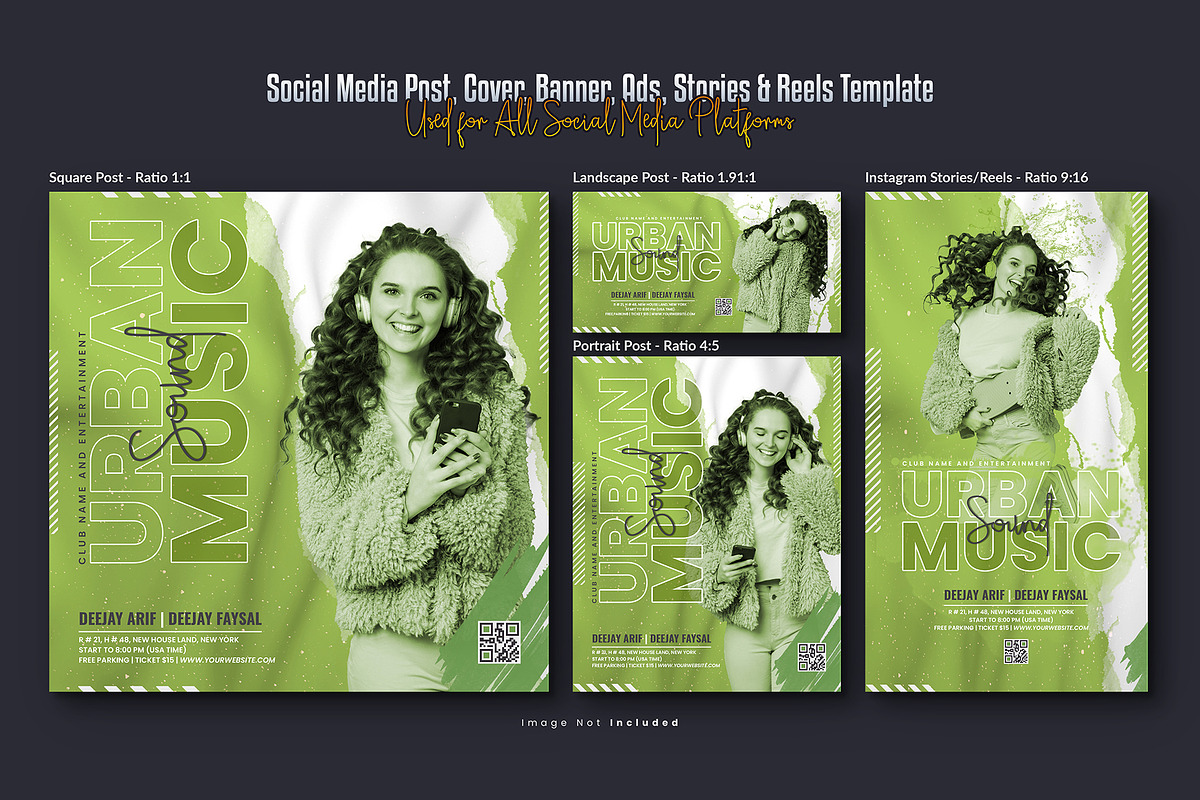 Music Night Party Social Media Set, a Social Media Template by Creative_View (Photo 3 of 8)
