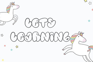 Unicorn - Cute Graffiti Outline Font