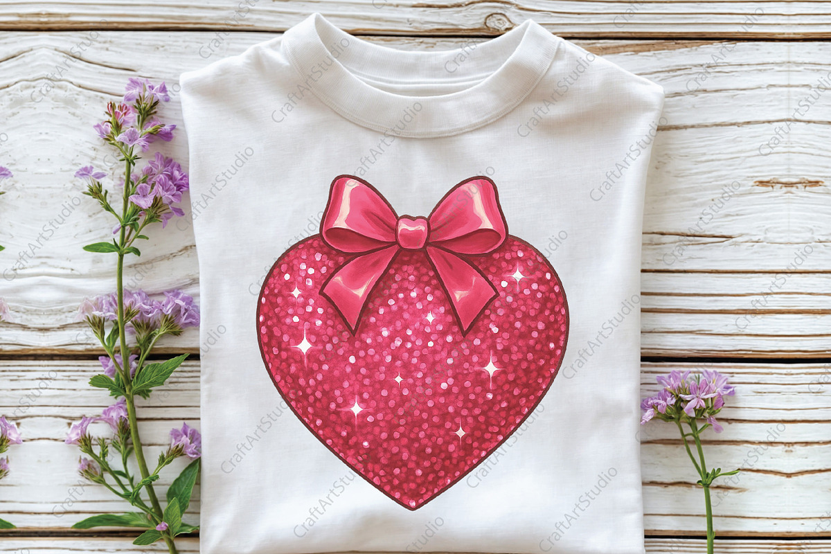 Personalized Valentine Glitter Heart, an Illustration by CraftArtStudio (Photo 3 of 4)