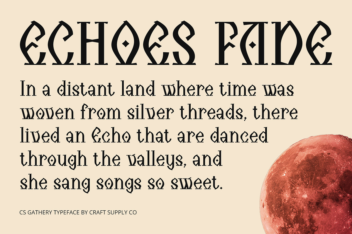 CS Gathery – Display Serif Font, a Serif Font by Craft Supply Co. (Photo 7 of 8)