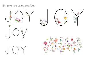 Flower Watercolor Font