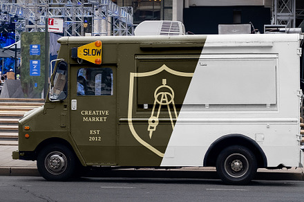 Food Truck PSD Mockup Template