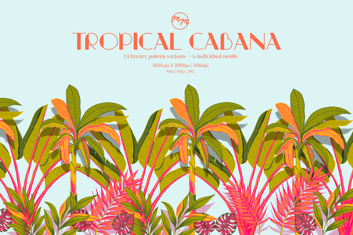 Tropical Cabana Patterns and Motifs, a Pattern Graphic by MenoMelo Studio (Photo 1 of 5)