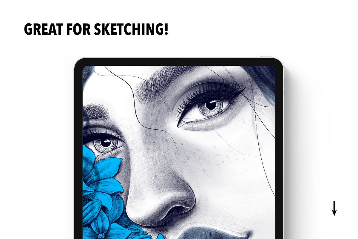 25 Graphite Brushes for Procreate, a Brush Add-On by Riveros Illustration (Photo 3 of 10)