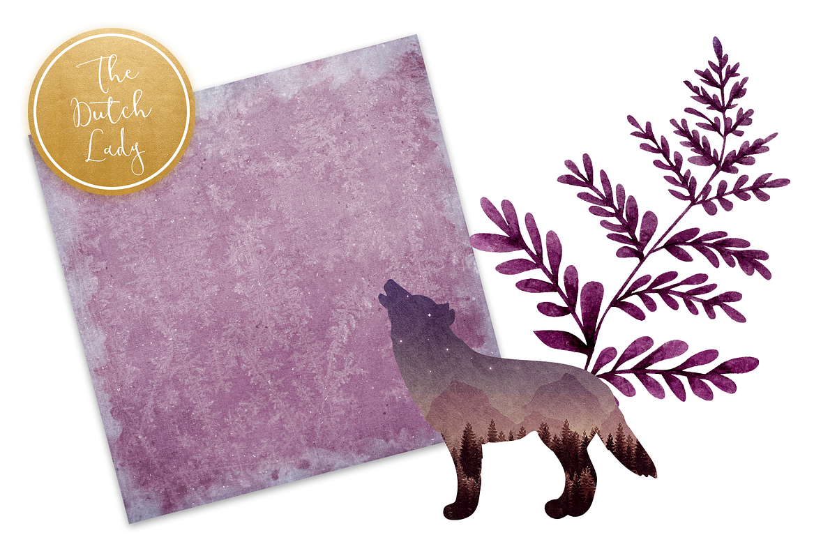 Forest Nighttime Clipart Set, an Illustration by The Dutch Lady Designs (Photo 3 of 6)